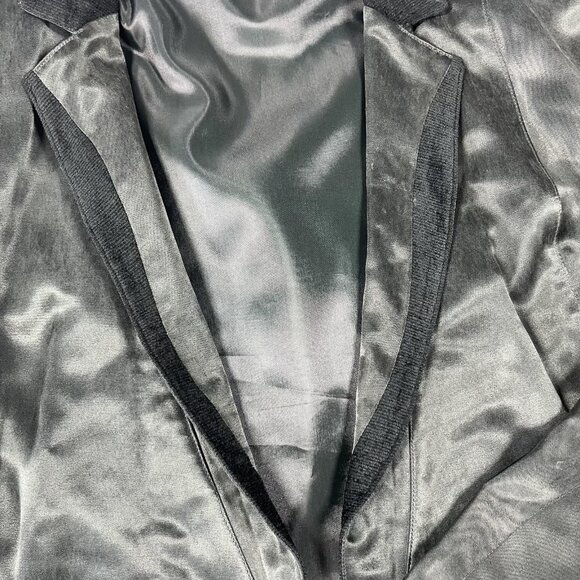 Dorothy Schoelen Blazer Womens Small Made USA Platinum Green Rayon Jacket - Picture 8 of 8